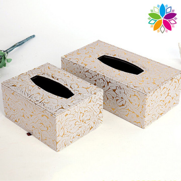 Moda retângulo PU tecido caixa (zjh058)